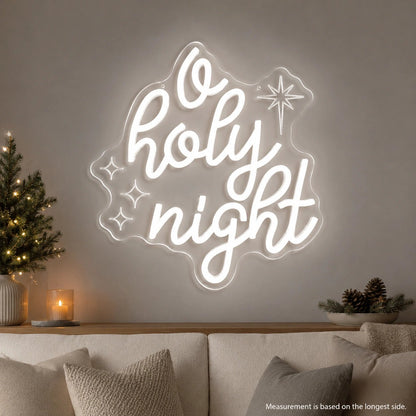 O Holy Night Stars LED Neon Sign - Shineneon