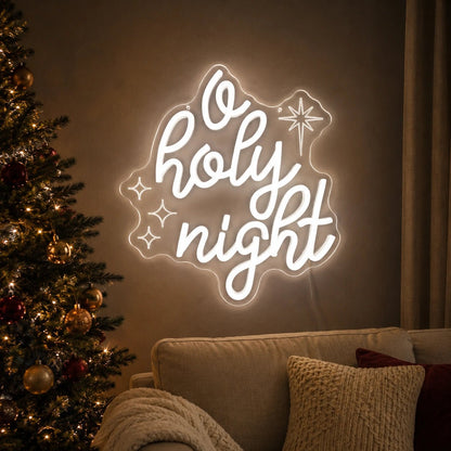 O Holy Night Stars LED Neon Sign - Shineneon