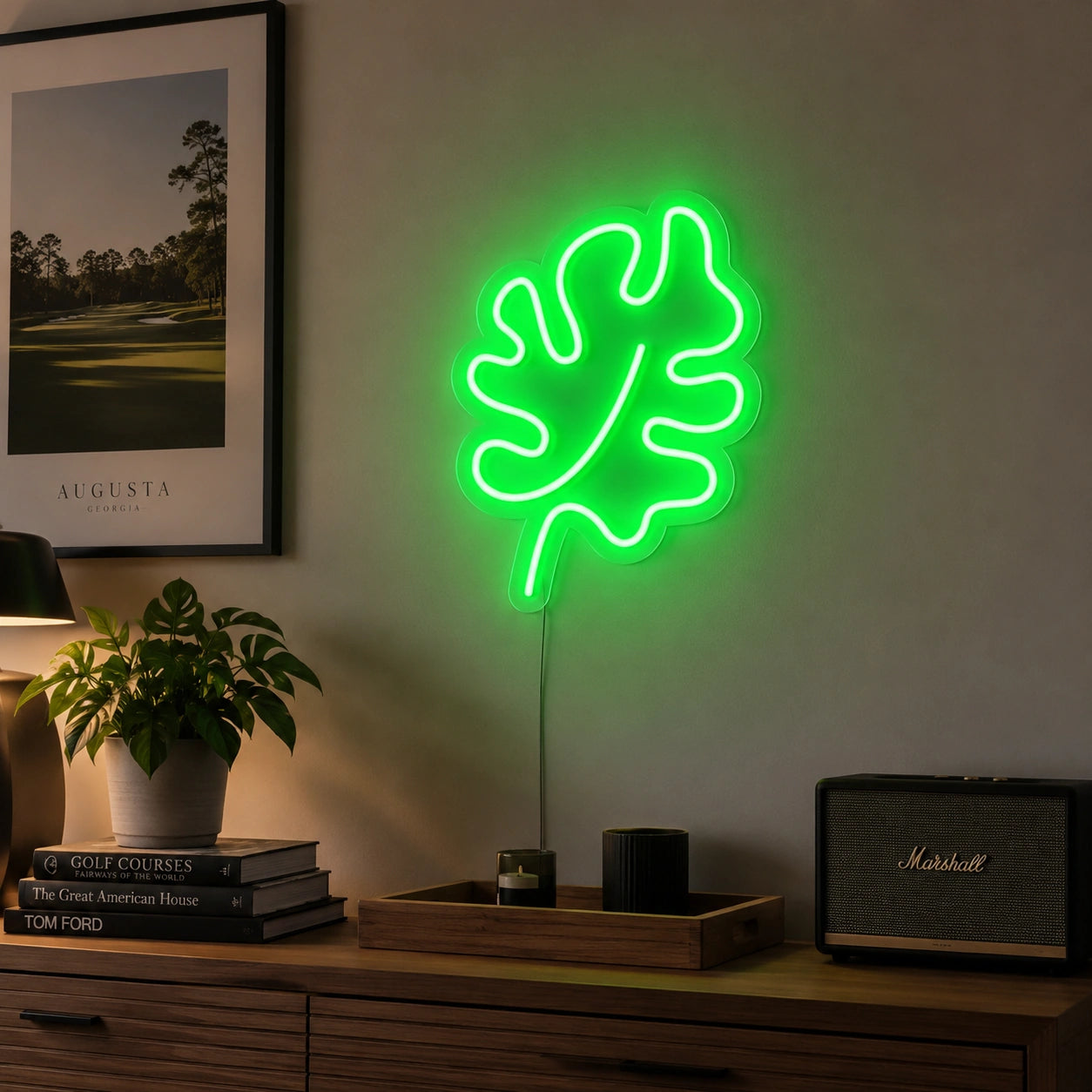 Oak Leaf Neon Sign LED Neon Sign real lifestyle scene