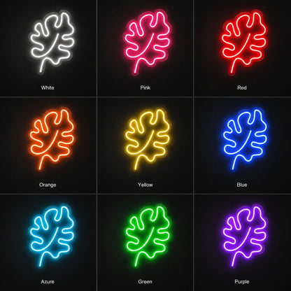 Oak Leaf Neon Sign LED Neon Sign color grid