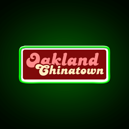 Oakland Chinatown Asian Cultural Led Neon Sign Rgb Color - Shineneon