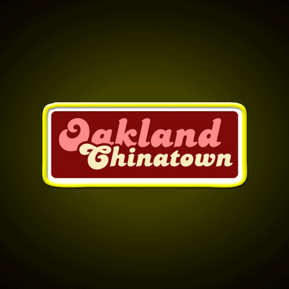 Oakland Chinatown Asian Cultural Led Neon Sign Rgb Color - Custom LED neon sign front view