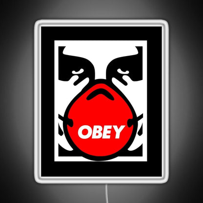 Obey Giant Shepard Fairey Face Mask Pop Art Rgb Led Neon Sign Pop Wall Art - Shineneon