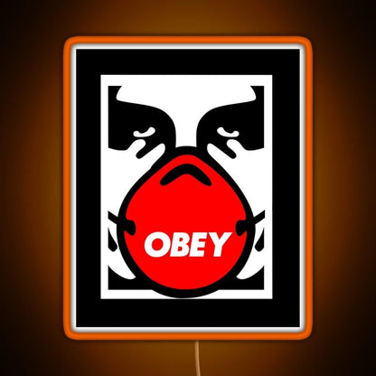 Obey Giant Shepard Fairey Face Mask Pop Art Rgb Led Neon Sign Pop Wall Art - Shineneon