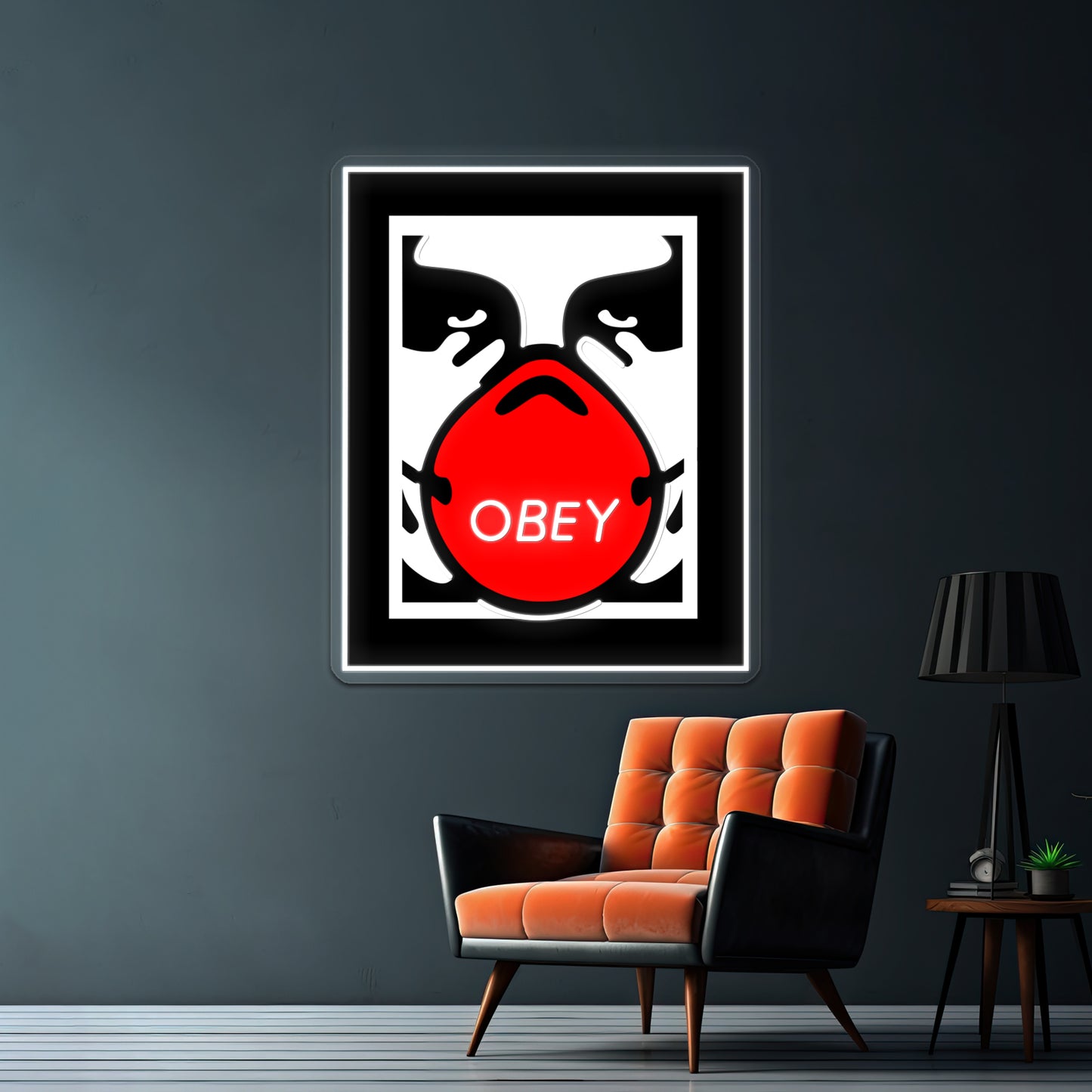 Obey Giant Shepard Fairey Face Mask Pop Artwork Business Led Sign