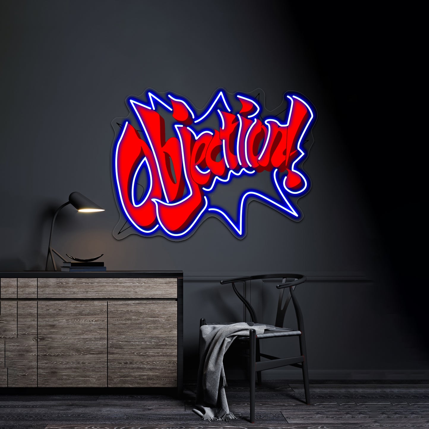 Objection Artwork Business Led Sign