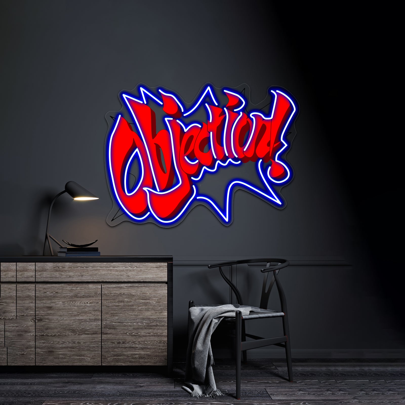 Objection Artwork Business Led Sign | Shineneon