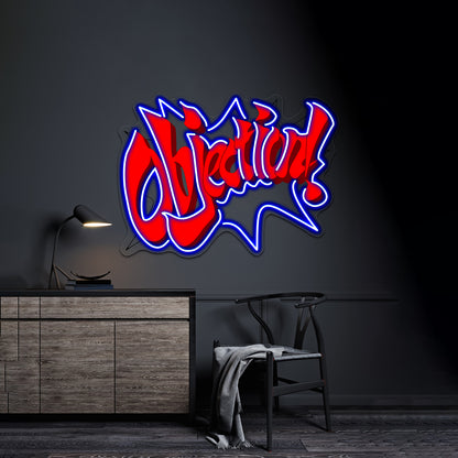 Objection Artwork Business Led Sign