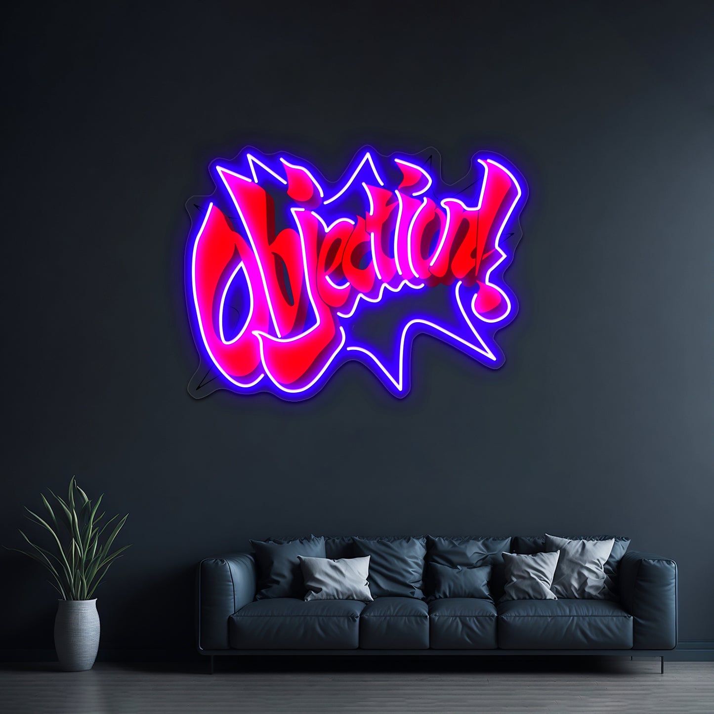 Objection Artwork Business Led Sign