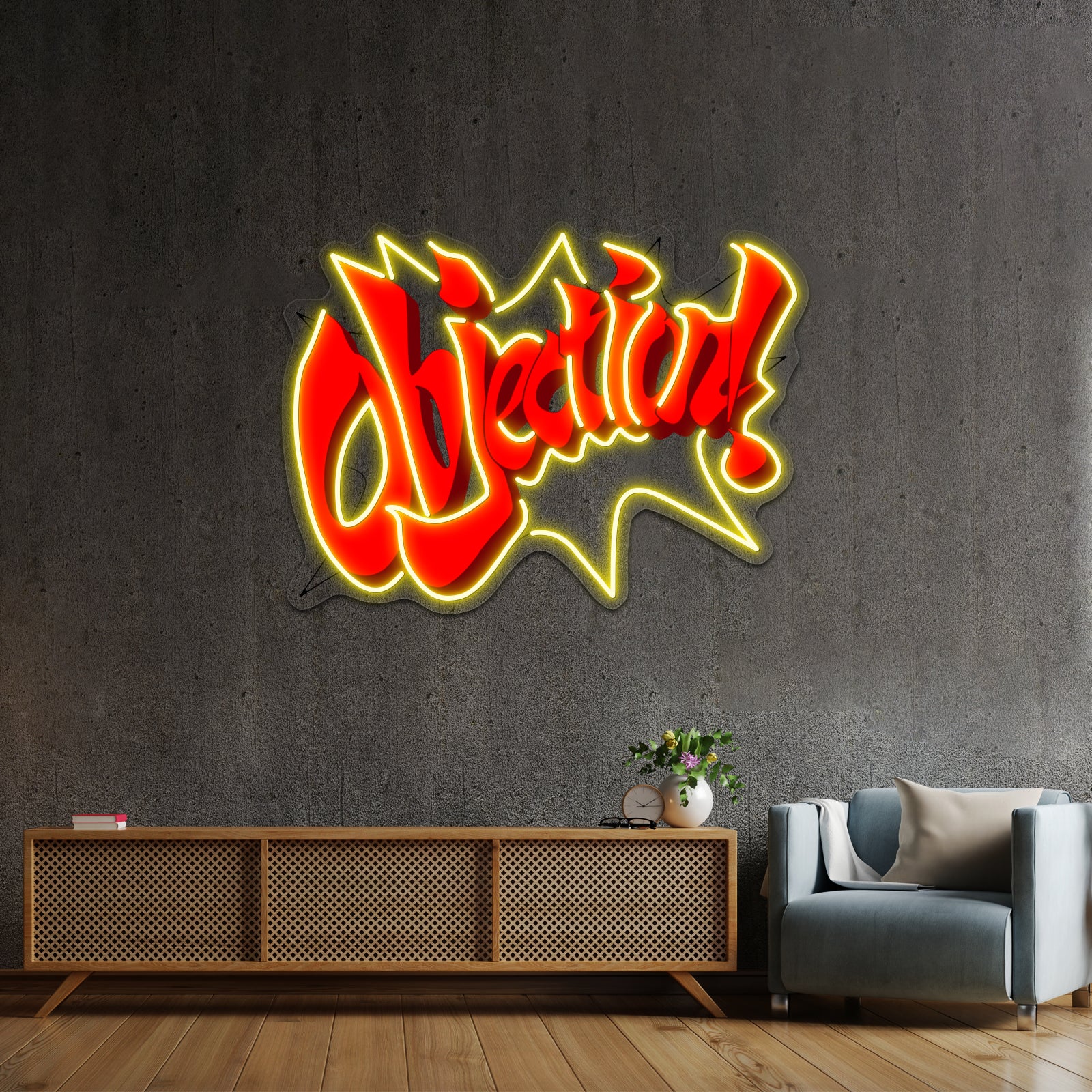 Objection Artwork Business Led Sign | Shineneon