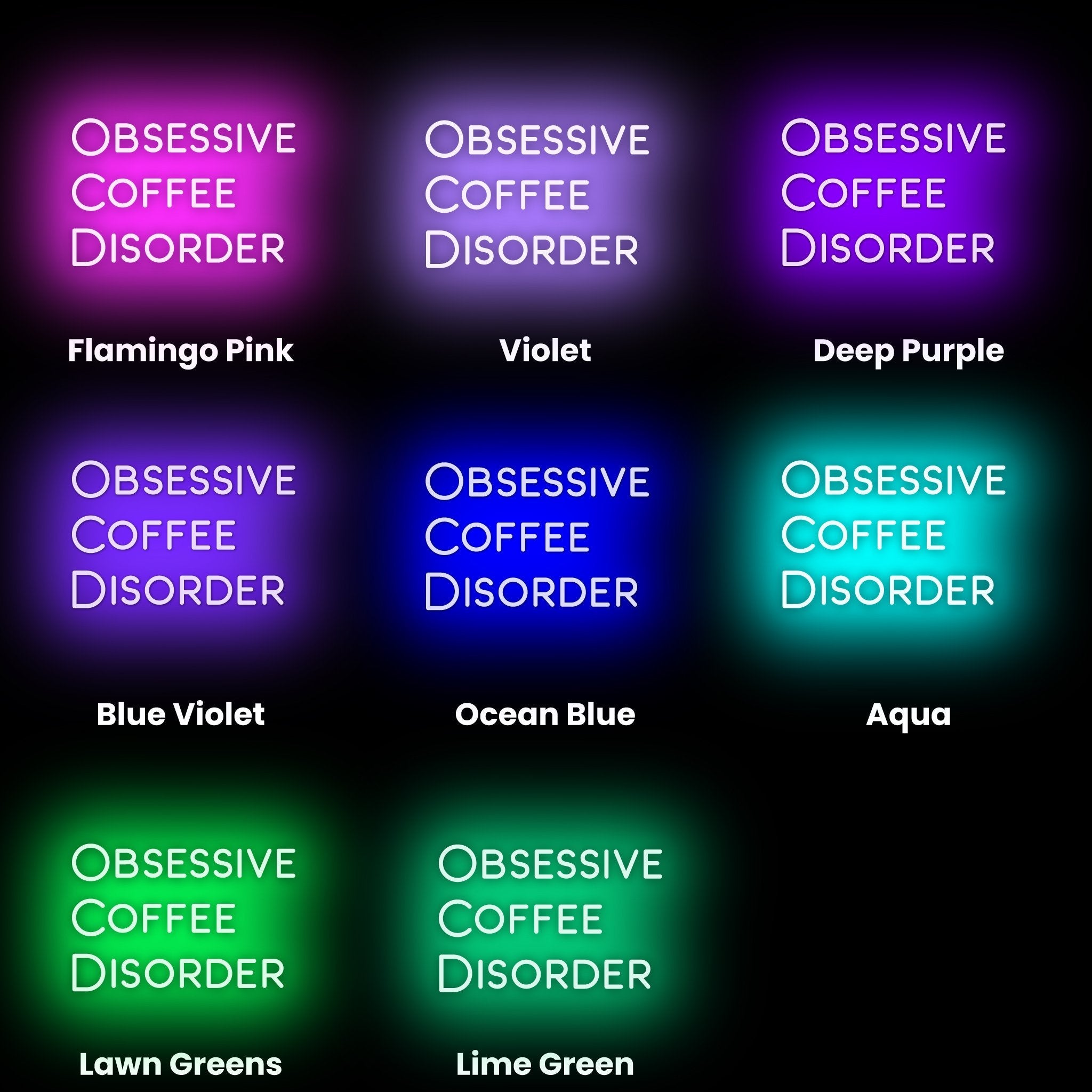 Obsessive Coffee Disorder Led Neon Sign | Shineneon