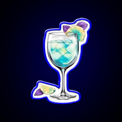 Ocean Abstract Cocktail Glass Cocktail Bar Decor Led Neon Sign Rgb Color - LED neon sign view 5