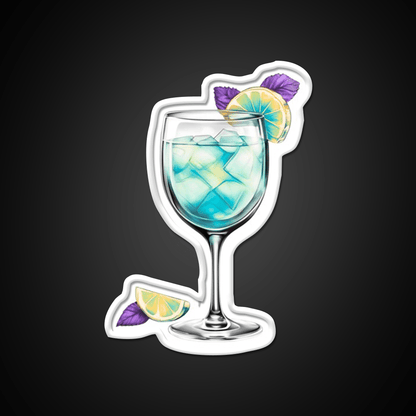 Ocean Abstract Cocktail Glass Cocktail Bar Decor Led Neon Sign Rgb Color - Shineneon