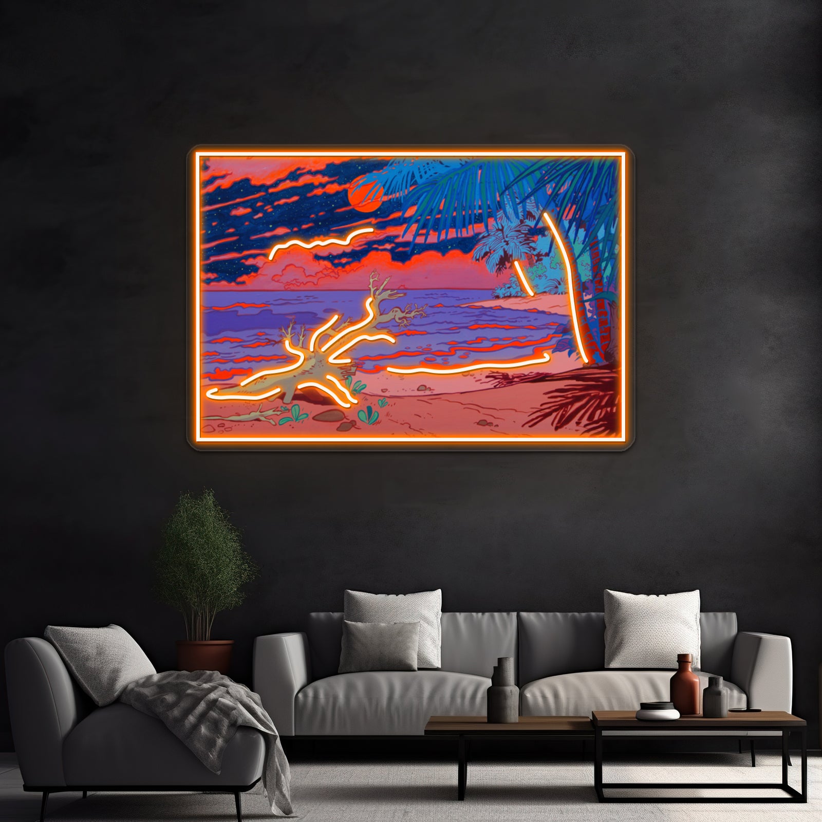 Ocean Artwork Business Led Sign | Shineneon