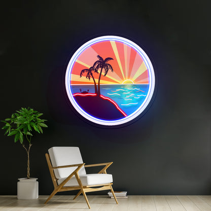 Ocean Wave Artwork Personalized Neon Signs