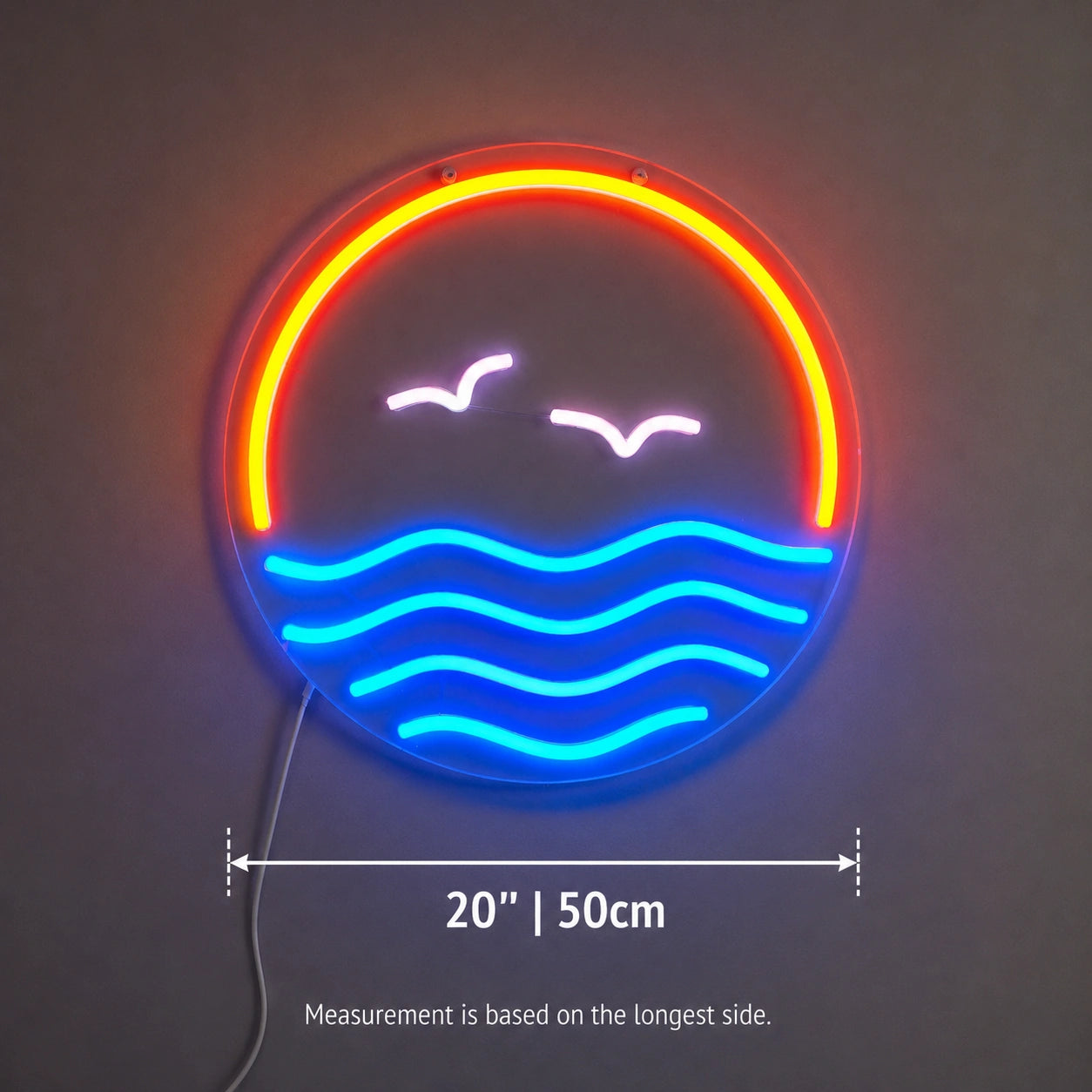 Ocean Sunset Neon Sign LED Neon Sign size image
