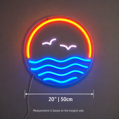 Ocean Sunset Neon Sign LED Neon Sign size image
