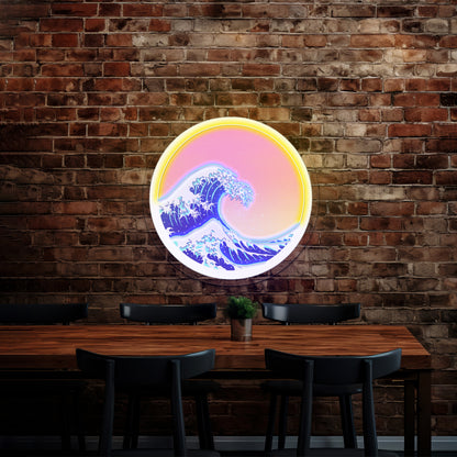 Ocean Wave Artwork Personalized Neon Signs