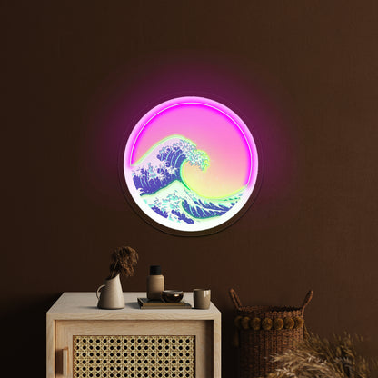 Ocean Wave Artwork Personalized Neon Signs