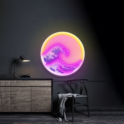 Ocean Wave Artwork Personalized Neon Signs
