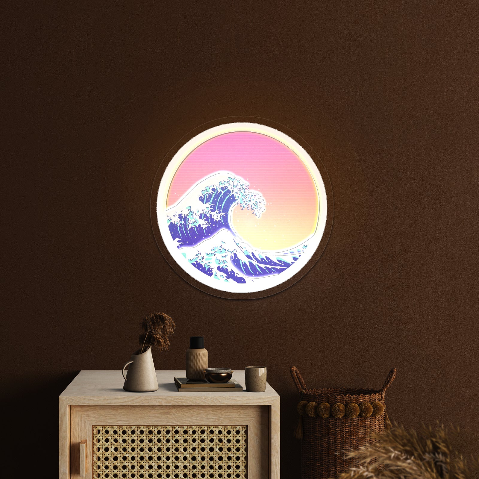 Ocean Wave Artwork Personalized Neon Signs