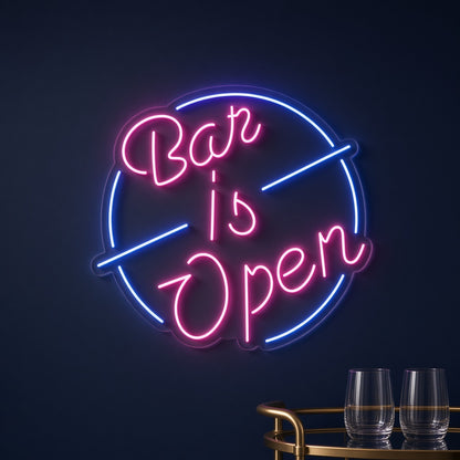 Bar Is Open LED Neon Sign