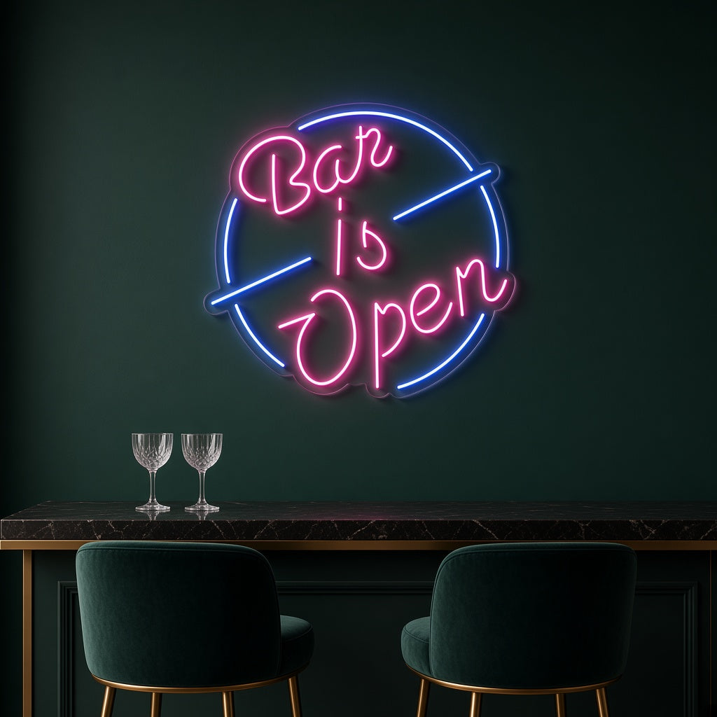 Bar Is Open LED Neon Sign