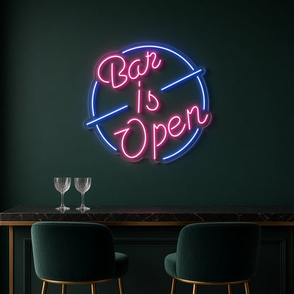 Bar Is Open LED Neon Sign