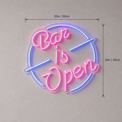 Bar Is Open LED Neon Sign