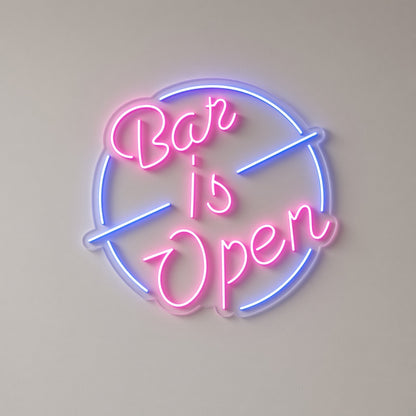Bar Is Open LED Neon Sign
