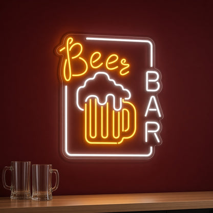 Beer Bar with Beer Mug LED Neon Sign