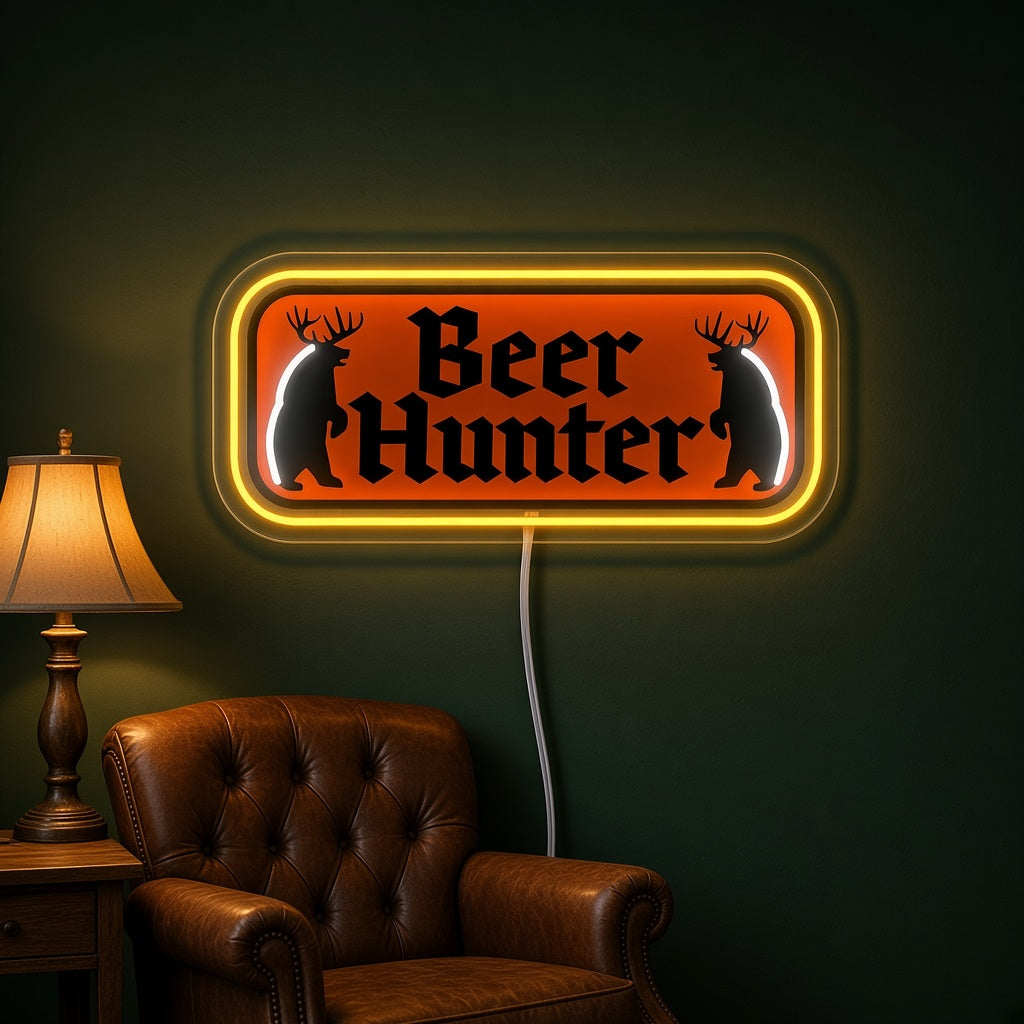 Beer Hunter LED Neon Sign