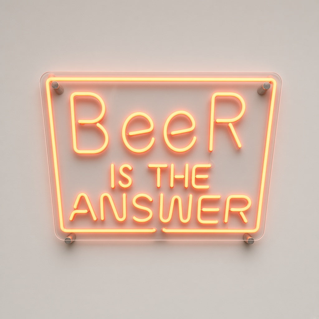 Beer Is the Answer LED Neon Sign