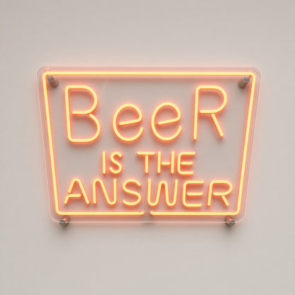 Beer Is the Answer LED Neon Sign