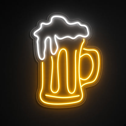Beer Mug with Foam LED Neon Sign