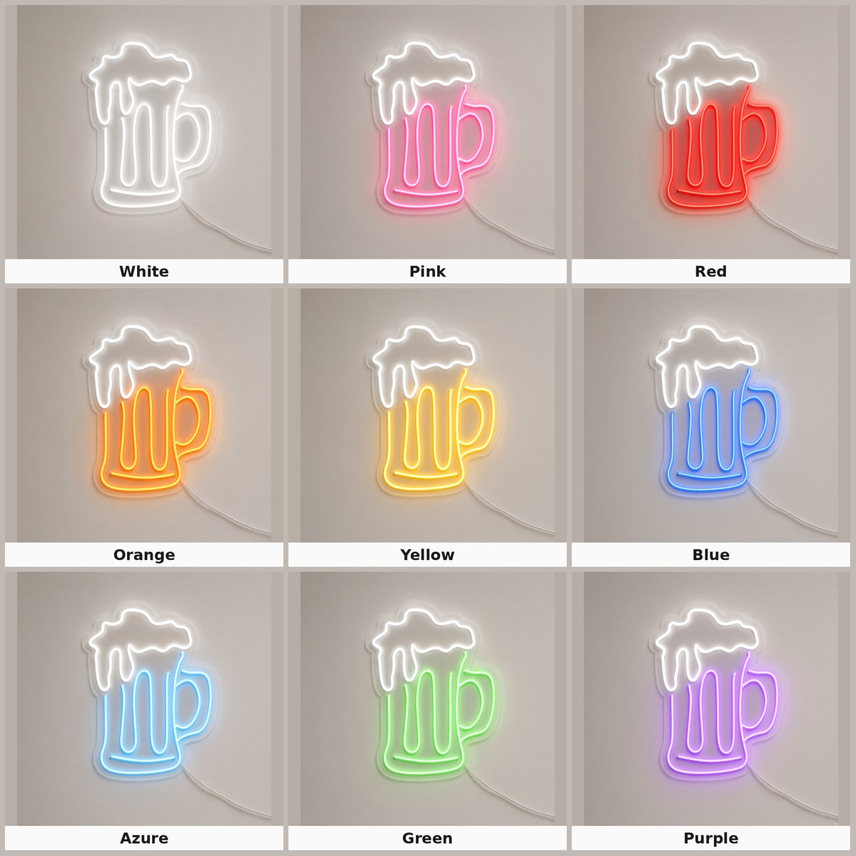 Beer Mug with Foam LED Neon Sign