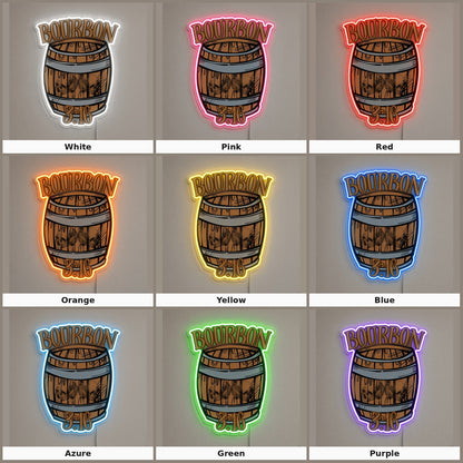 Bourbon 3:16 Whiskey Barrel LED Neon Sign