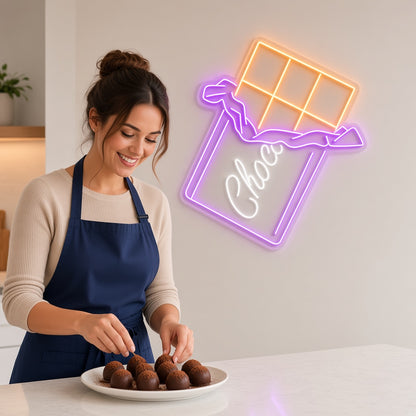 Chocolate Bar LED Neon Sign