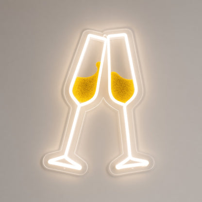 Clinking Champagne Glasses LED Neon Sign