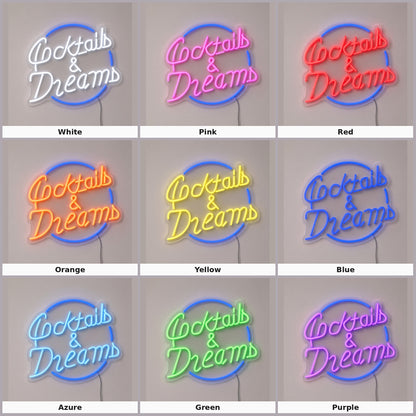 Cocktails & Dreams LED Neon Sign