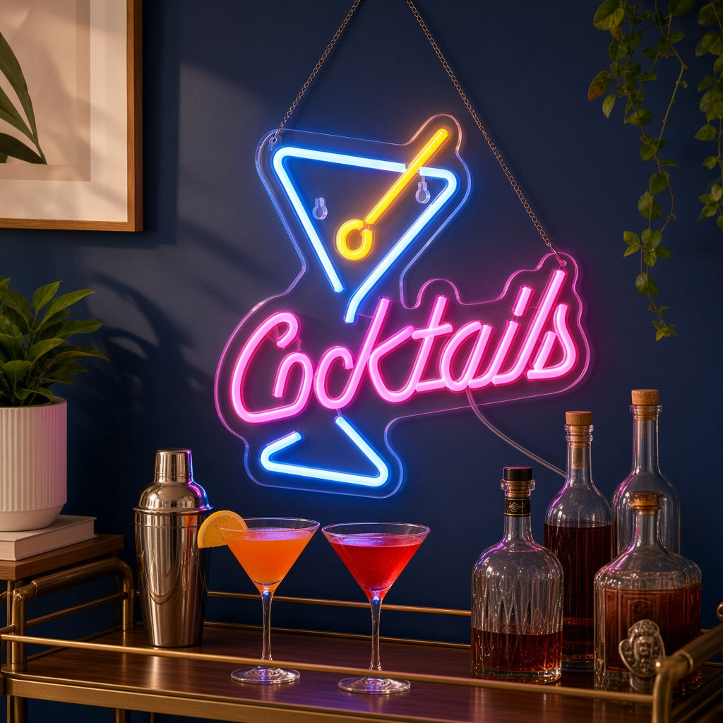 Cocktails LED Neon Sign