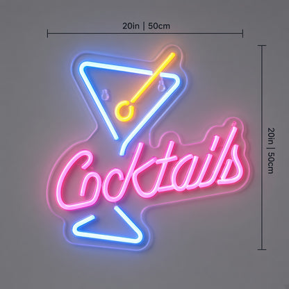 Cocktails LED Neon Sign