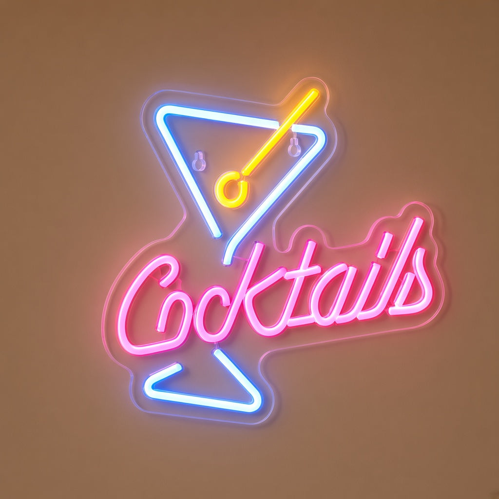 Cocktails LED Neon Sign