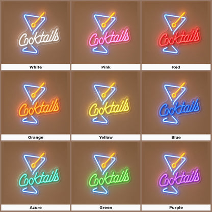 Cocktails LED Neon Sign
