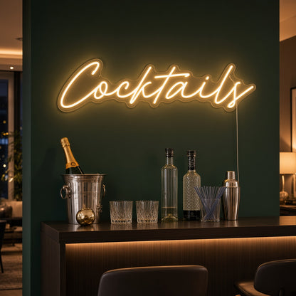 Cocktails LED Neon Sign
