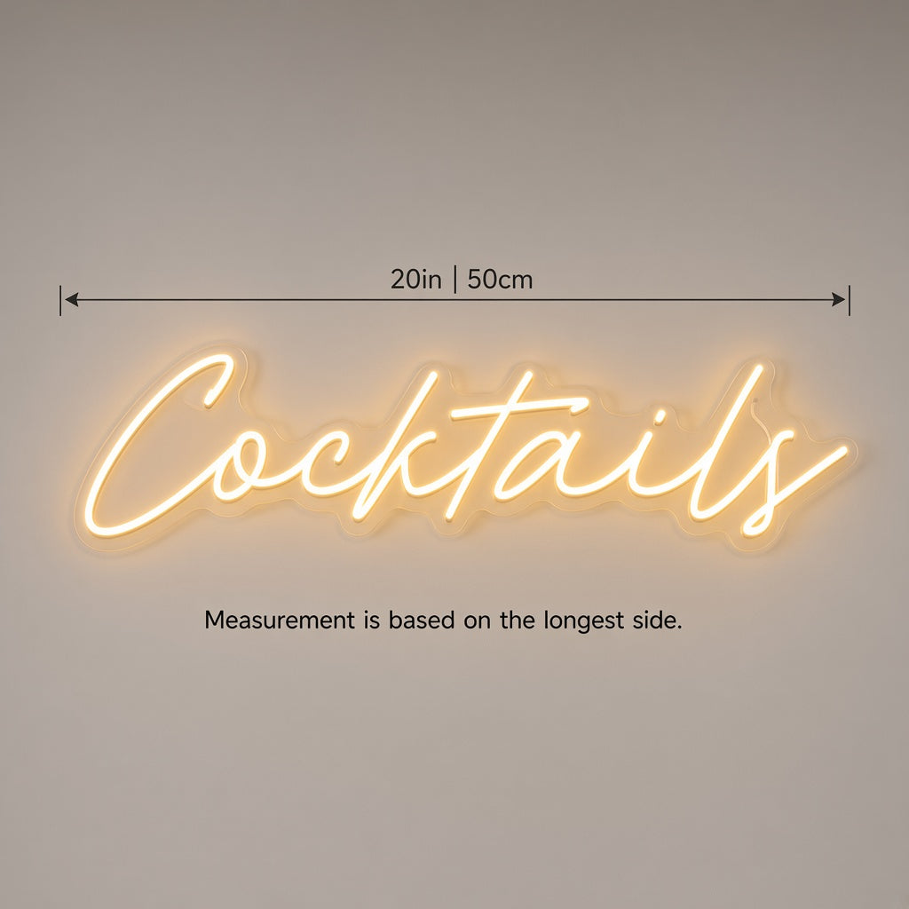 Cocktails LED Neon Sign