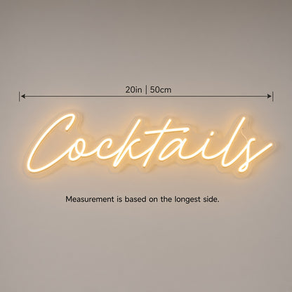 Cocktails LED Neon Sign