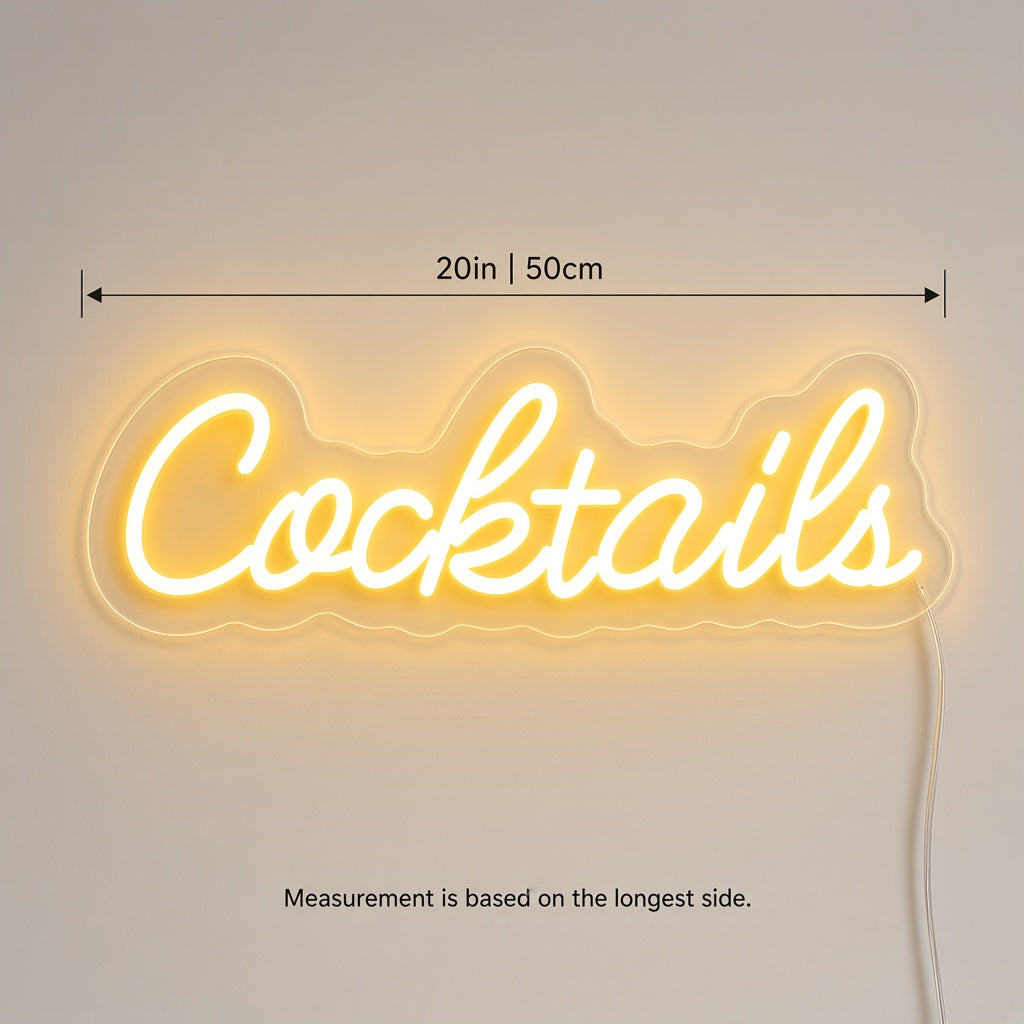 Cocktails LED Neon Sign