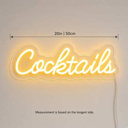 Cocktails LED Neon Sign