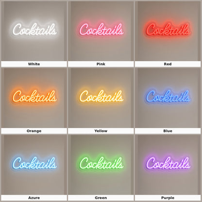 Cocktails LED Neon Sign
